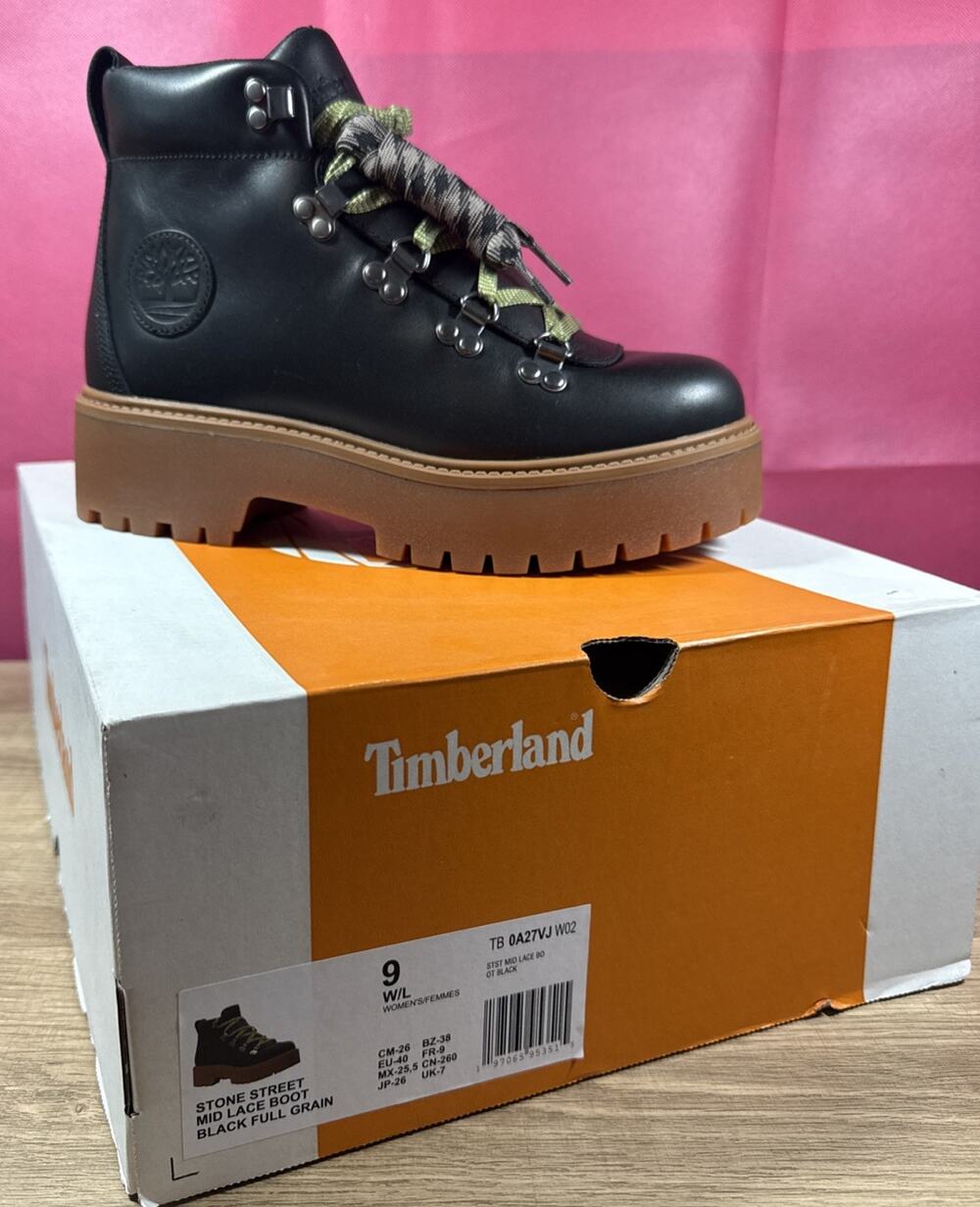 Timberland Women's Stone Street Mid Lace Up Fashion Boot Size 9 W/L NEW